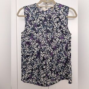 Sleeveless Silk Floral Rebecca Taylor Top